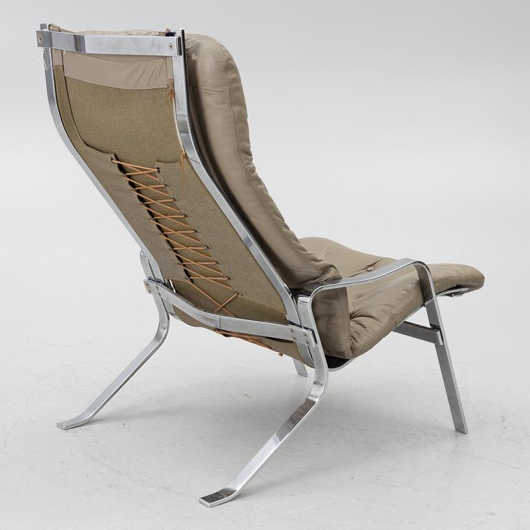 Erling Revheim, fåtölj samt fotpall "Relax", Hove möbler 1970-tal.