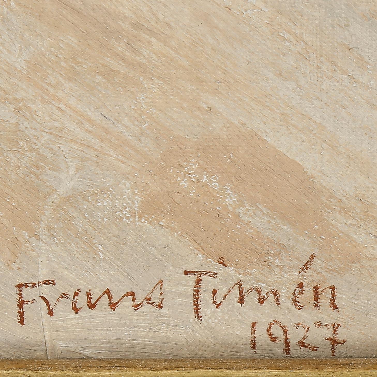 FRANS TIMÉN, olja på pannå. Signerad och daterad 1927.