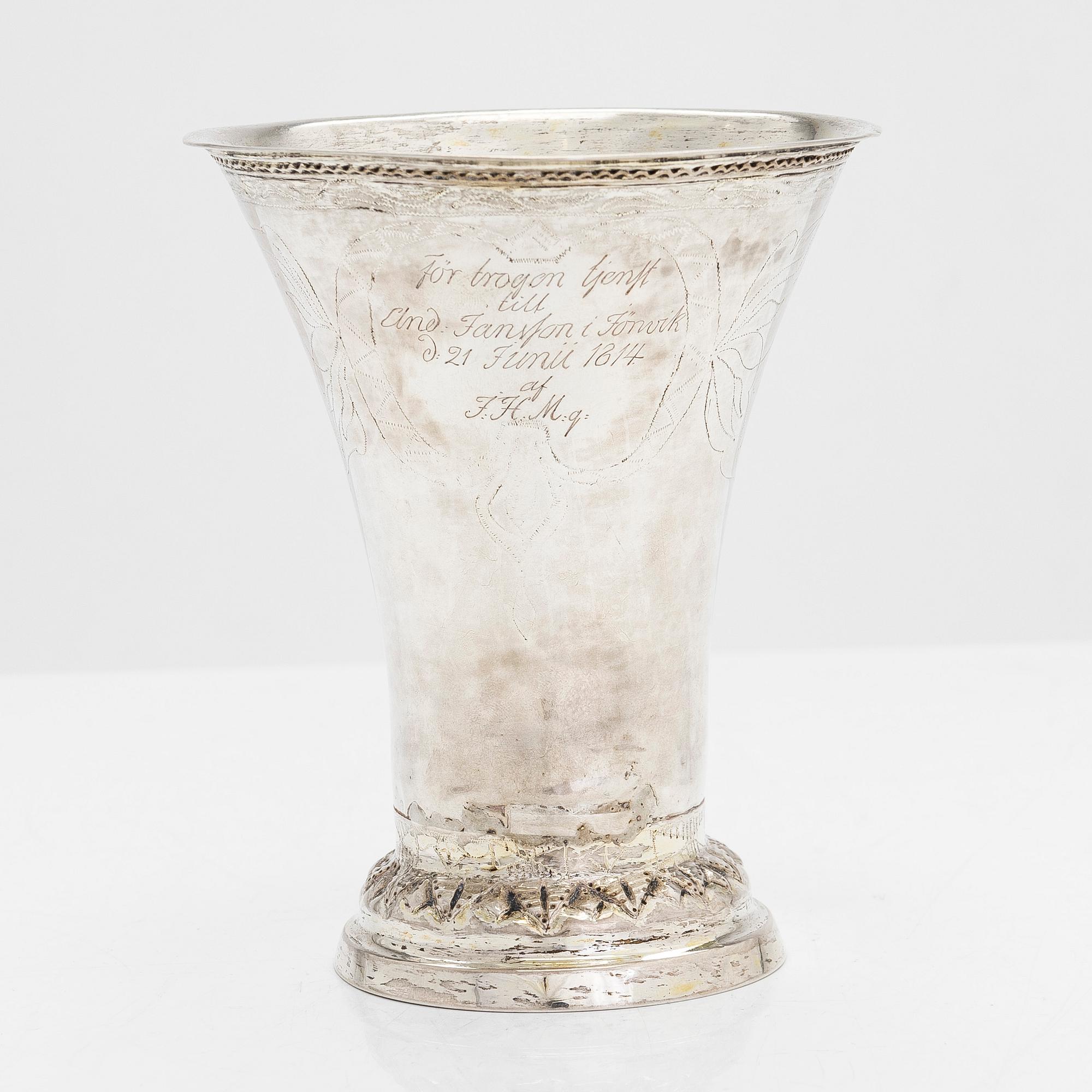 Olof Peter Almén, bägare, silver, Hedemora, 1804.