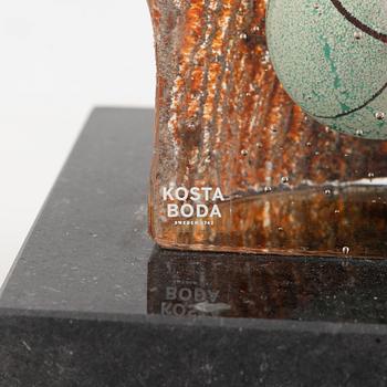 Bertil Vallien, an 'Orbit' glass sculpture, Kosta Boda.