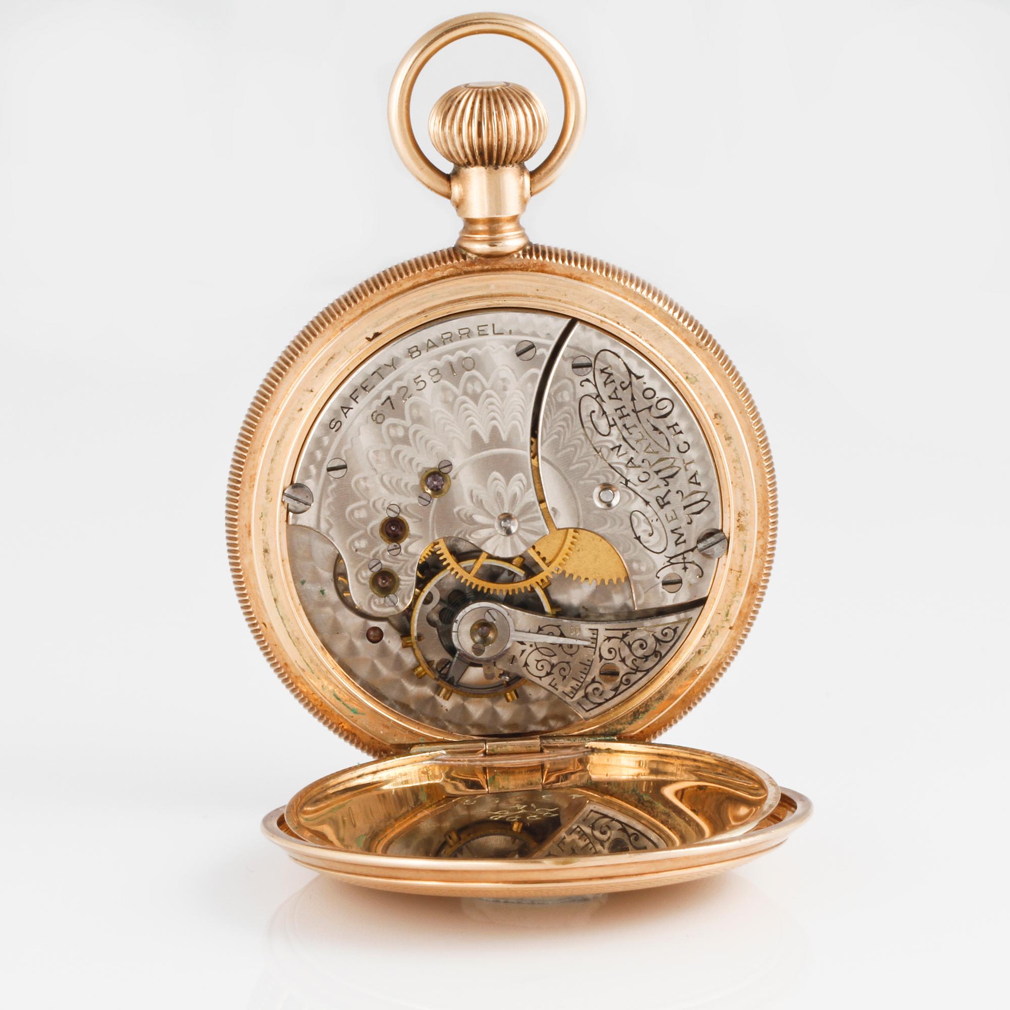 FICKUR, 14 K guld, American Waltham Watch Co, 1900-talets första hälft. Vikt 62 g.