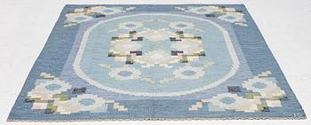 Ingegerd Silow, Rug, "Malmsjön" flat weave, signed IS, approx. 230 x 170 cm.