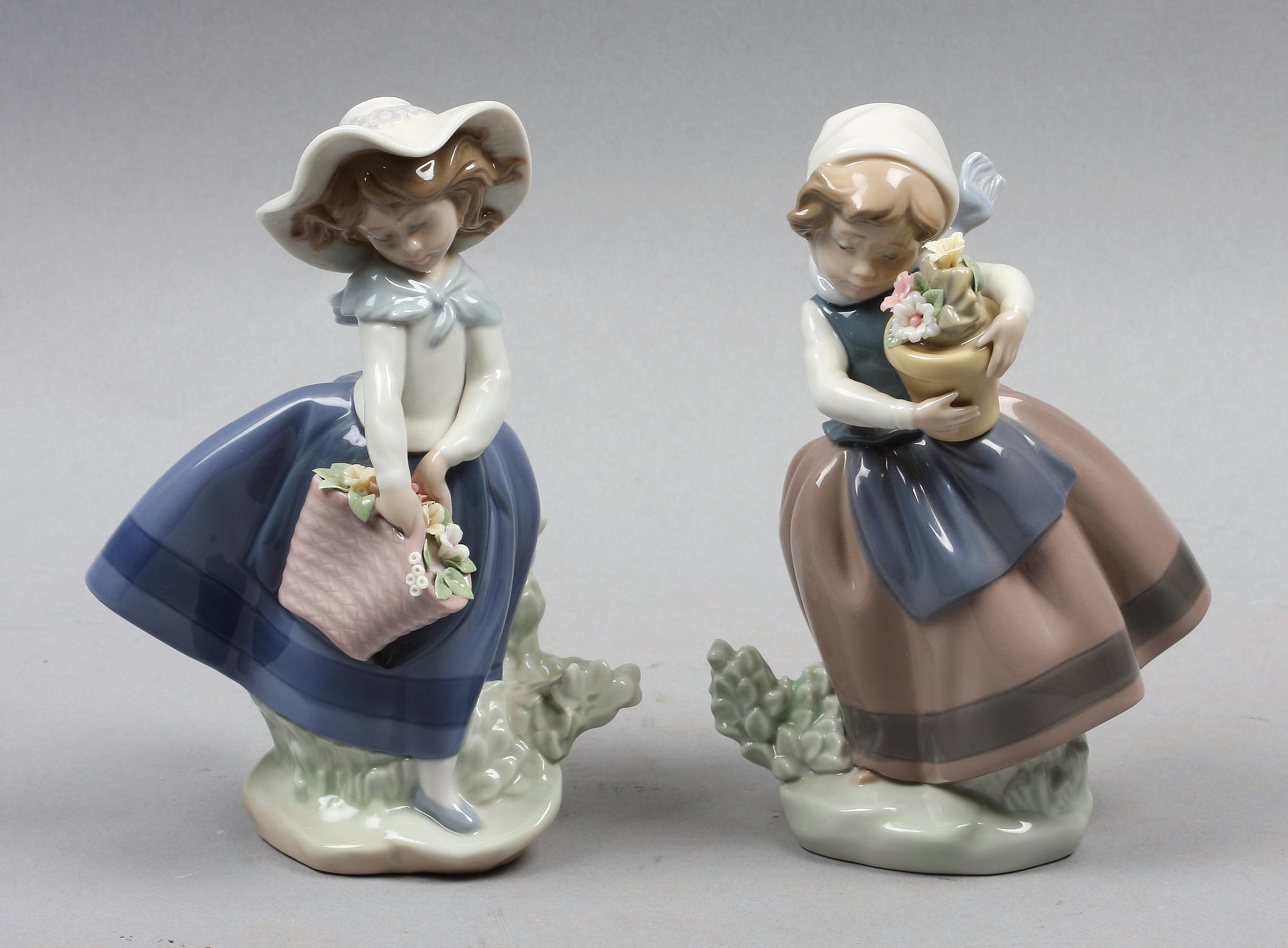 FIGURINER, 2 st, porslin, Lladro.