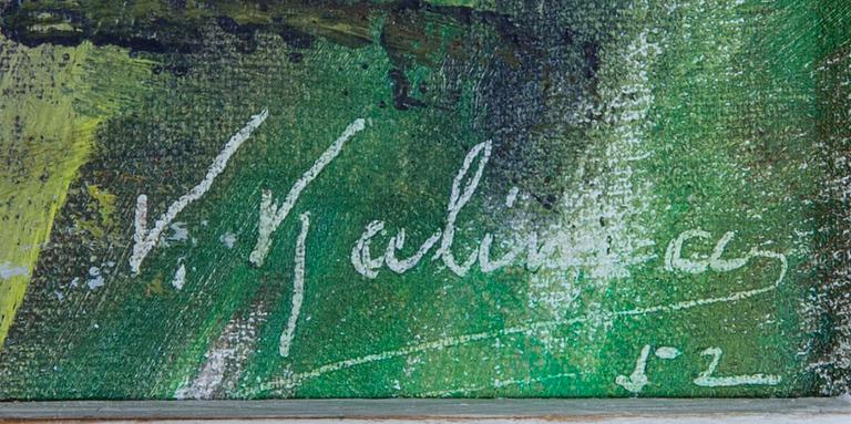 VELI KALIMA, olja på skiva, signerad och daterad -52.