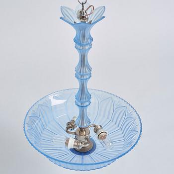 Simon Gate, & Erik Tidstrand, a ceiling lamp, model "26268 / GD. 5.", Nordiska Kompaniet and Orrefors, executed ca 1926.