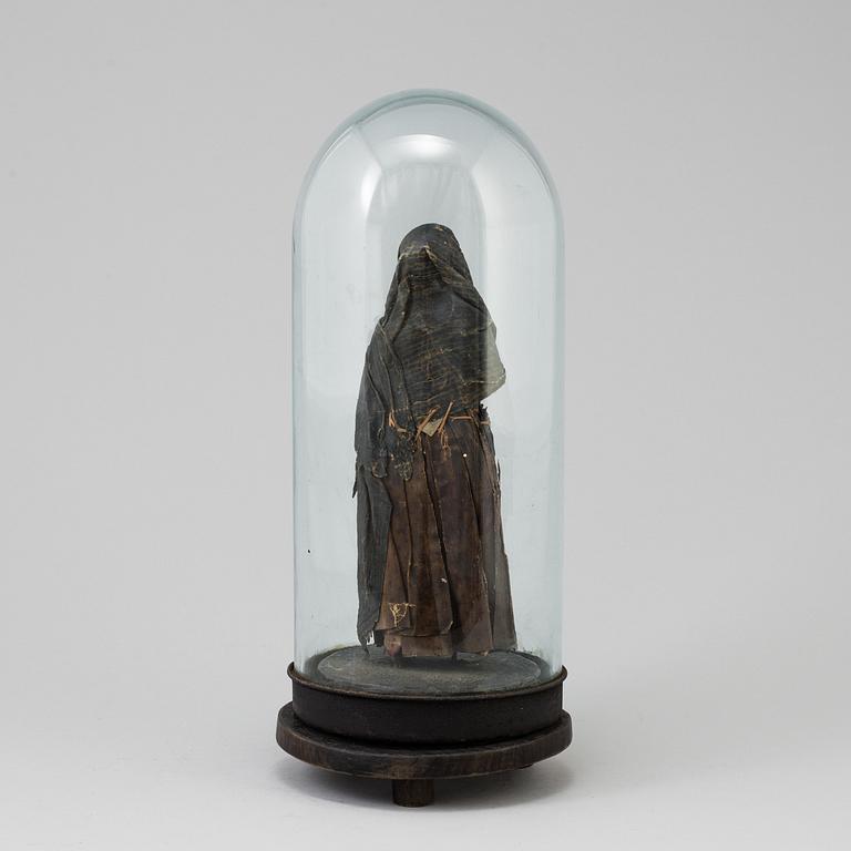 SKULPTUR, vax, 1700-tal, GLASKUPA.