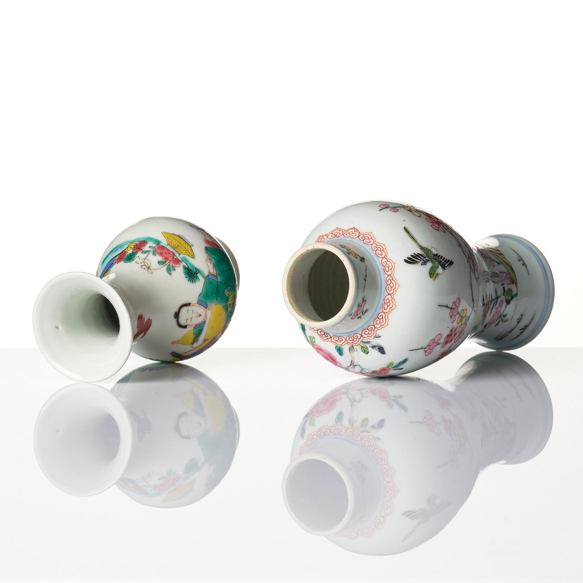 Two famille rose vases, Qing dynasty, Yongzheng (1723-35).