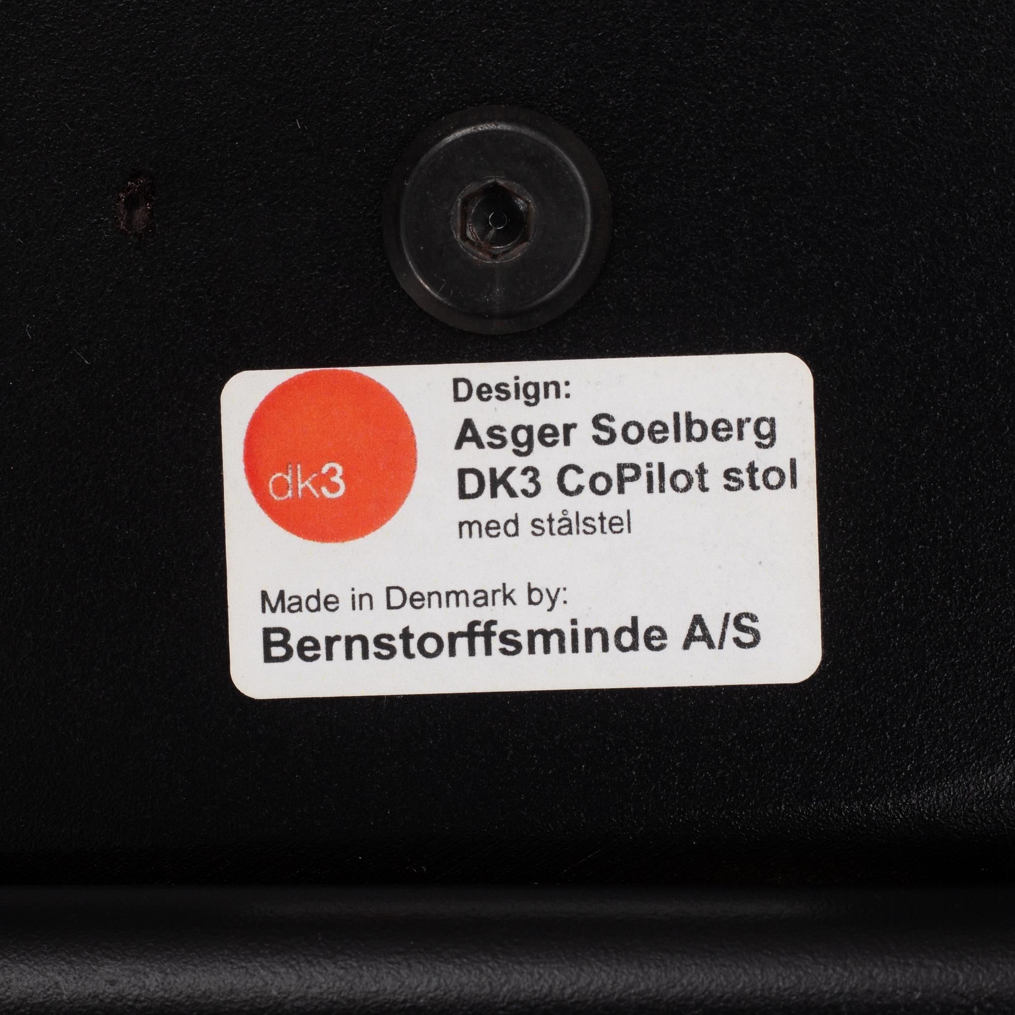 Asger Soelberg, three 'Steel Copilot Chair', dk3.