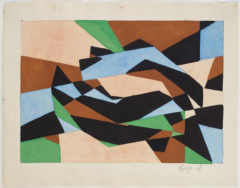 EINAR LYNGE-AHLBERG, akvarell, signerad.