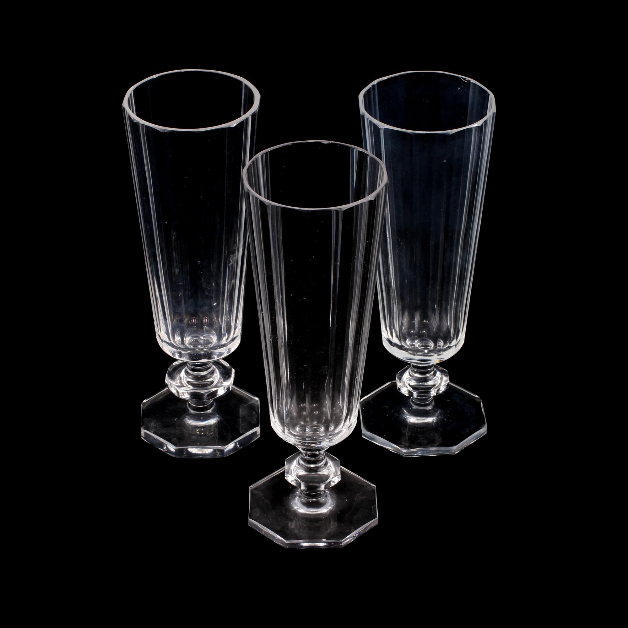 CHAMPAGNEGLAS, 8 st, "Karlberg", Elis Bergh, Kosta Boda, 1900-talets andra hälft.