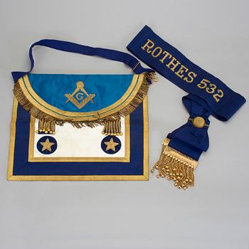 FRIMURARSYMBOLER, 2 delar, Skottland, sekelskiftet 1900.