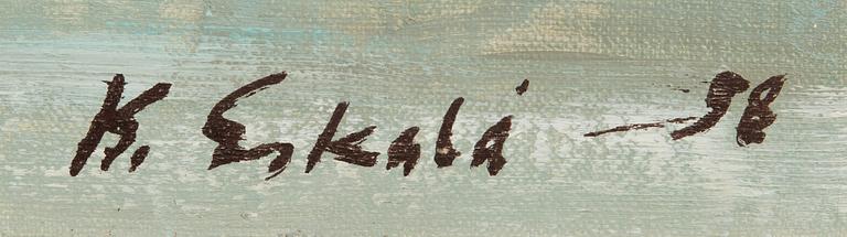 KALLE ESKOLA, oil on canvas, signed and dated-58.