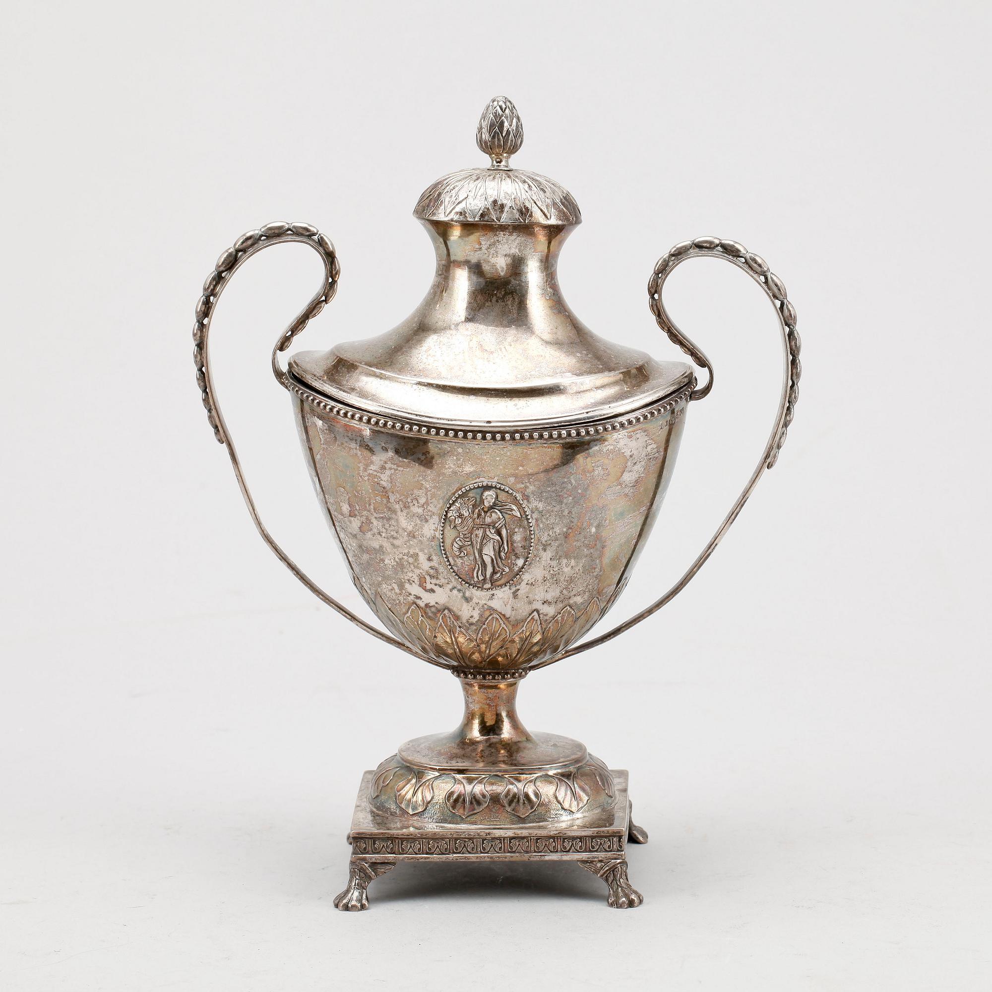 SOCKERSKÅL, silver, Sven Dahlström, Gävle, 1791.