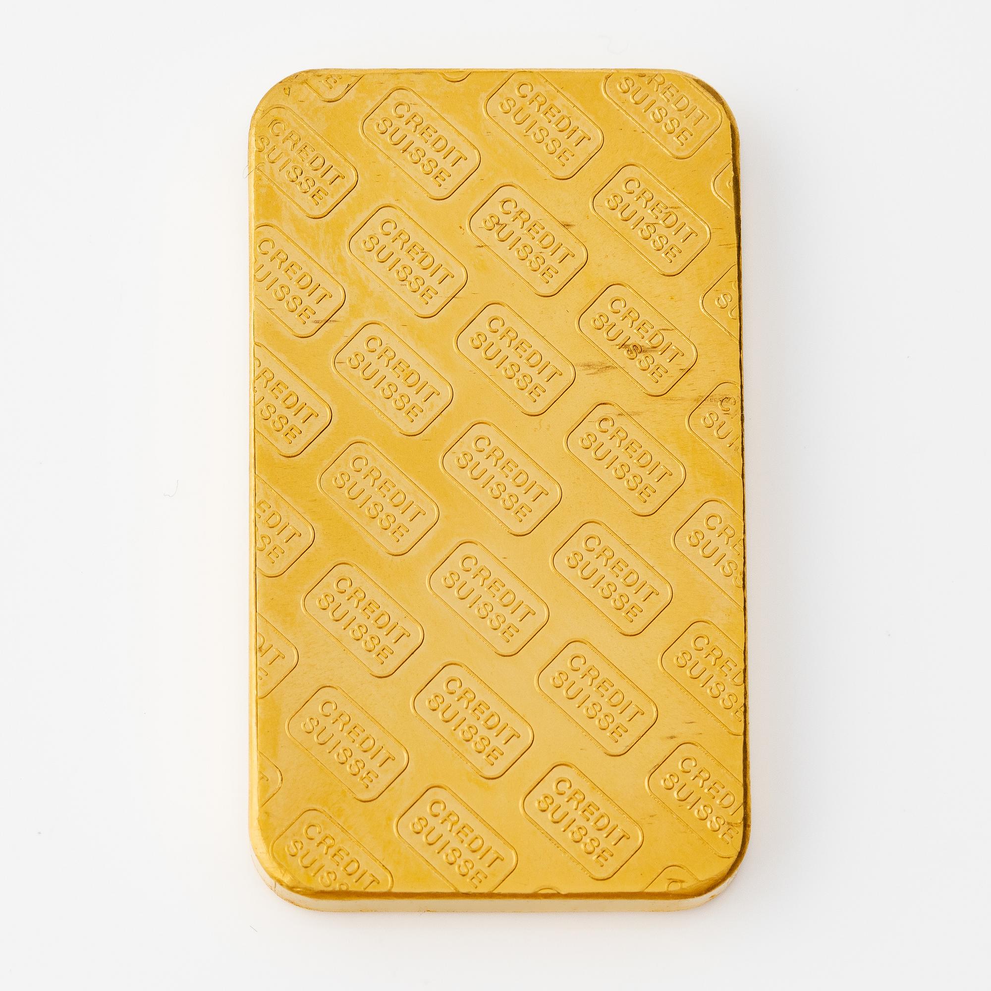 Gold bar, 24K gold, weight 100 g.