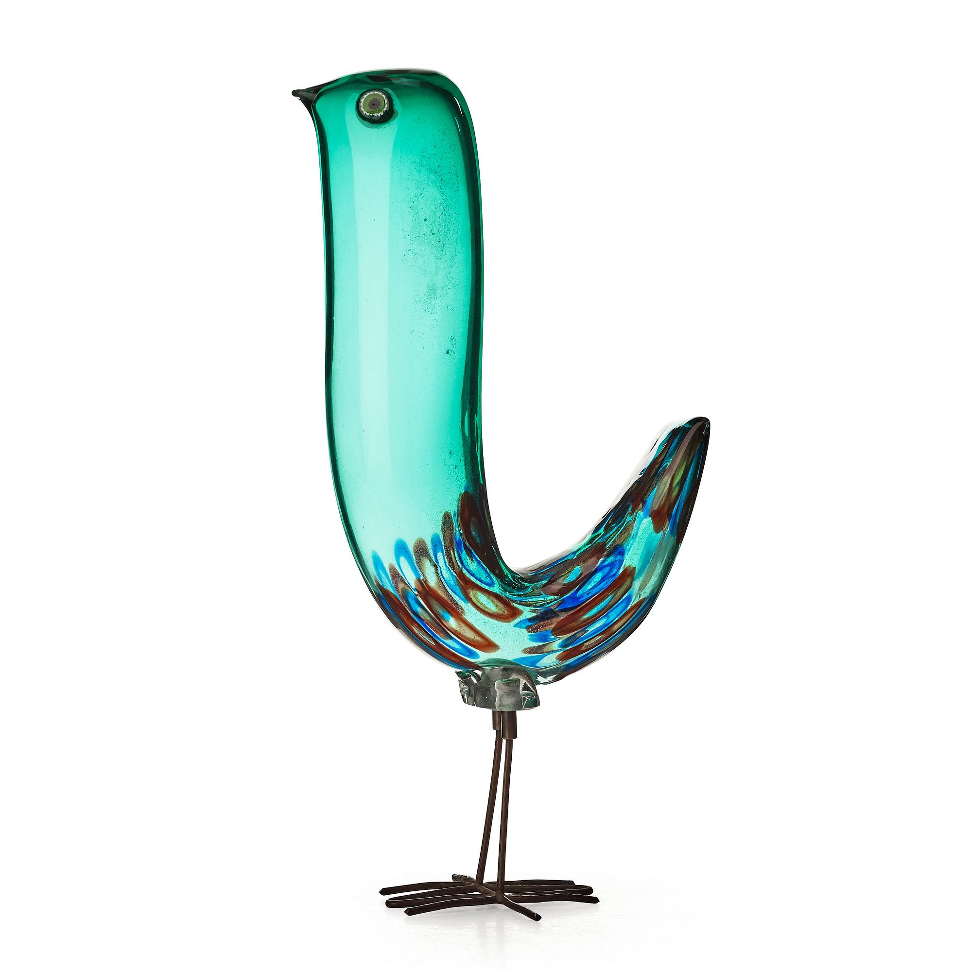 Alessandro Pianon, a "Pulcino" glass sculpture of a bird, Vistosi, Italy 1960's.