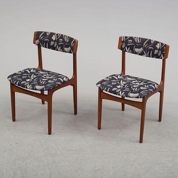 STOLAR, 5 st, Thorsø Stole- och Møbelfabrik, Danmark, 1900-talets andra hälft.