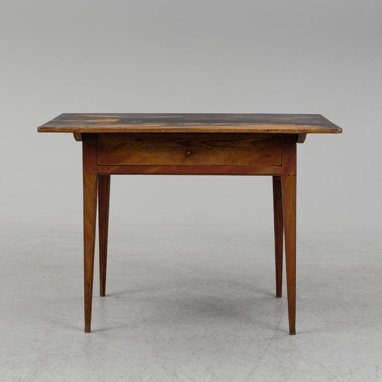 A painted Gustavian table, first half of the 19th Century.