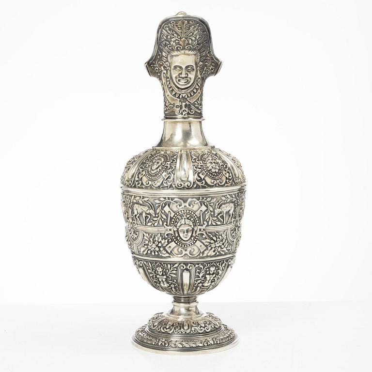 S Smith & Son, vinkanna, silver, London, England 1871.