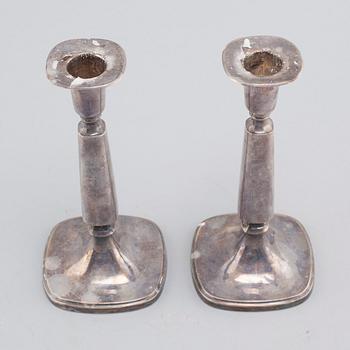 A pair of Swedish silver candlesticks from 1966.