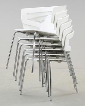 STOLAR, 6 st, "Contemporary stacking chair", Alfredo Häberli, Alias, 2000-tal.