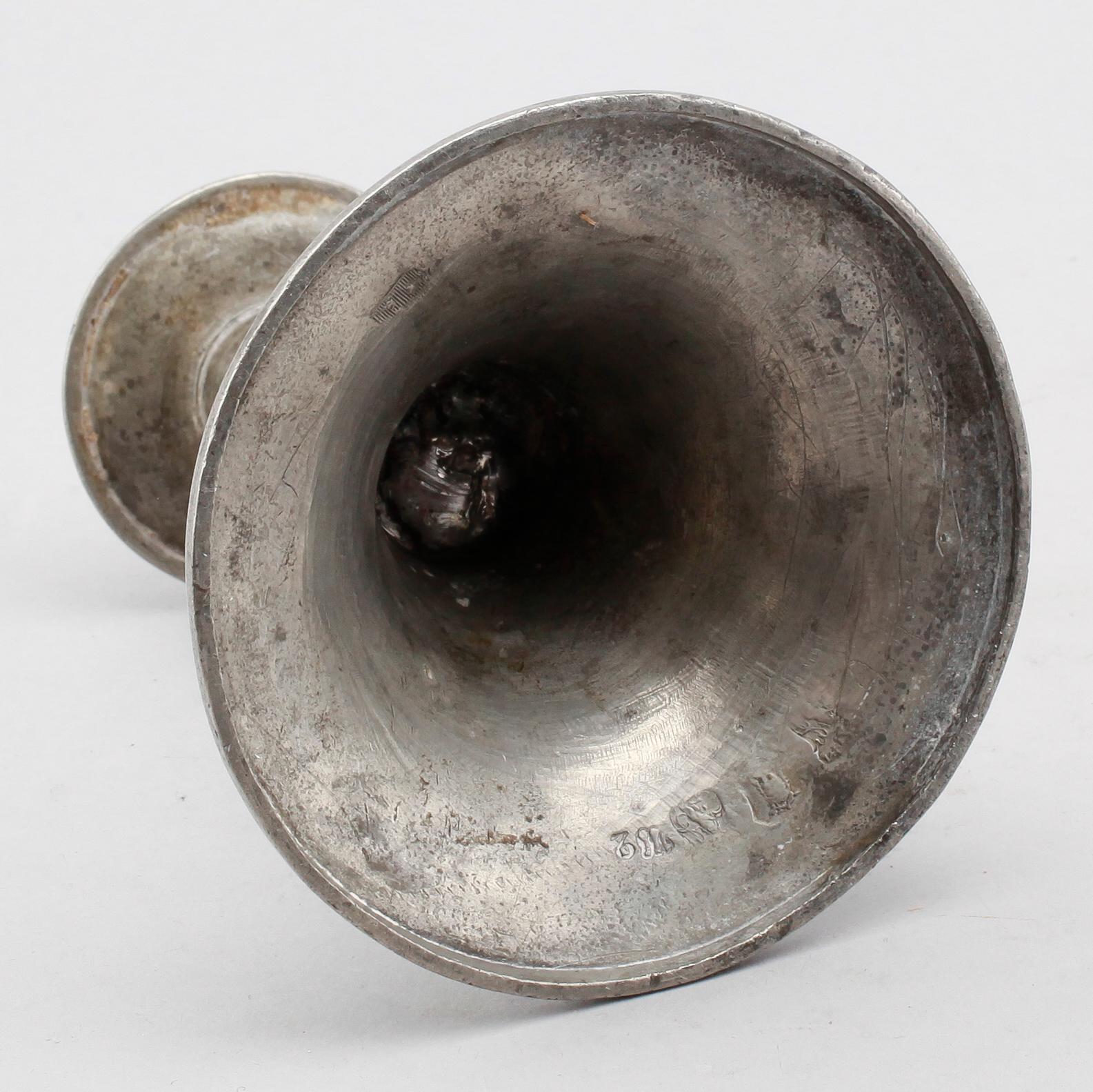 LJUSSTAKE, tenn, Carl Gustaf Malmborg, Stockholm 1803.