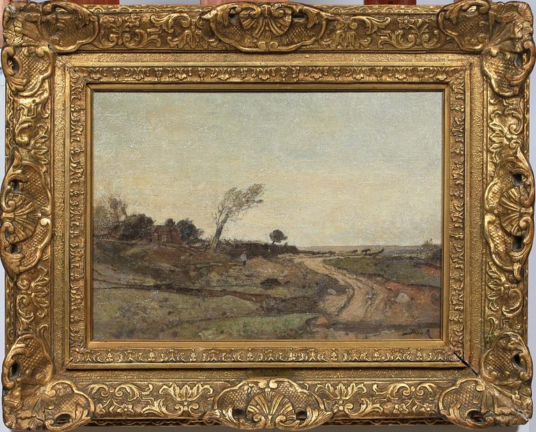 OKÄND KONSTNÄR, olja på duk, Théodore Rousseau, hans art, sign Theo R, 1800-tal.