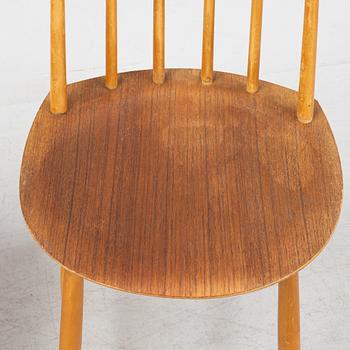 Jan Hallberg, stolar, 8 st, "Tallåsenstol", AB Tallåsenstolar, Tallåsen, 1900-talets mitt.