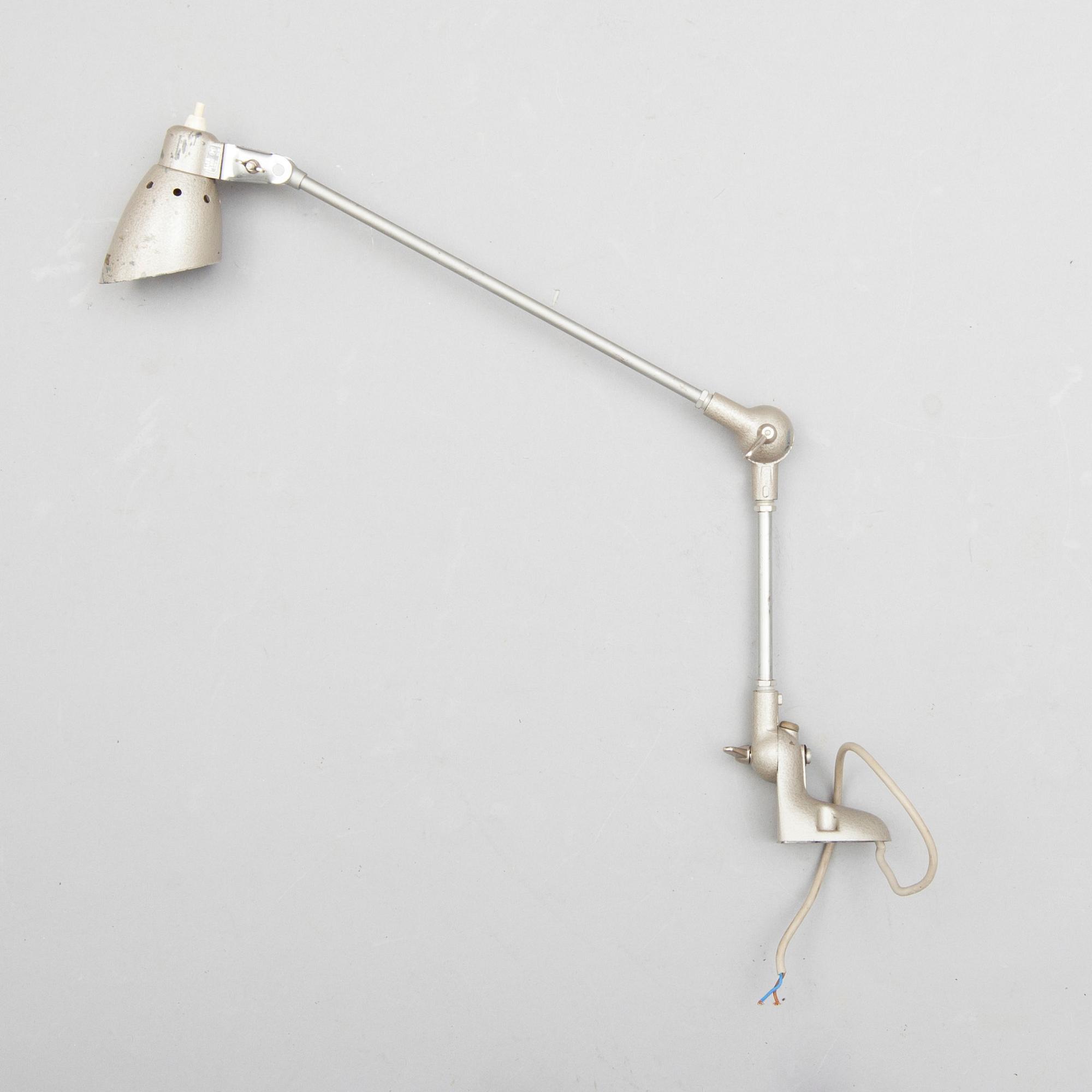 INDUSTRILAMPA, metall, etikettmärkt Pfaff, Tyskland, 1900-talets mitt.