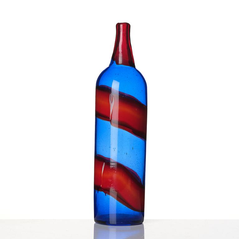 Fulvio Bianconi, a "Fasce Orizzontale" glass vase, model no. 4315, Venini, Murano, Italy, 1950s.