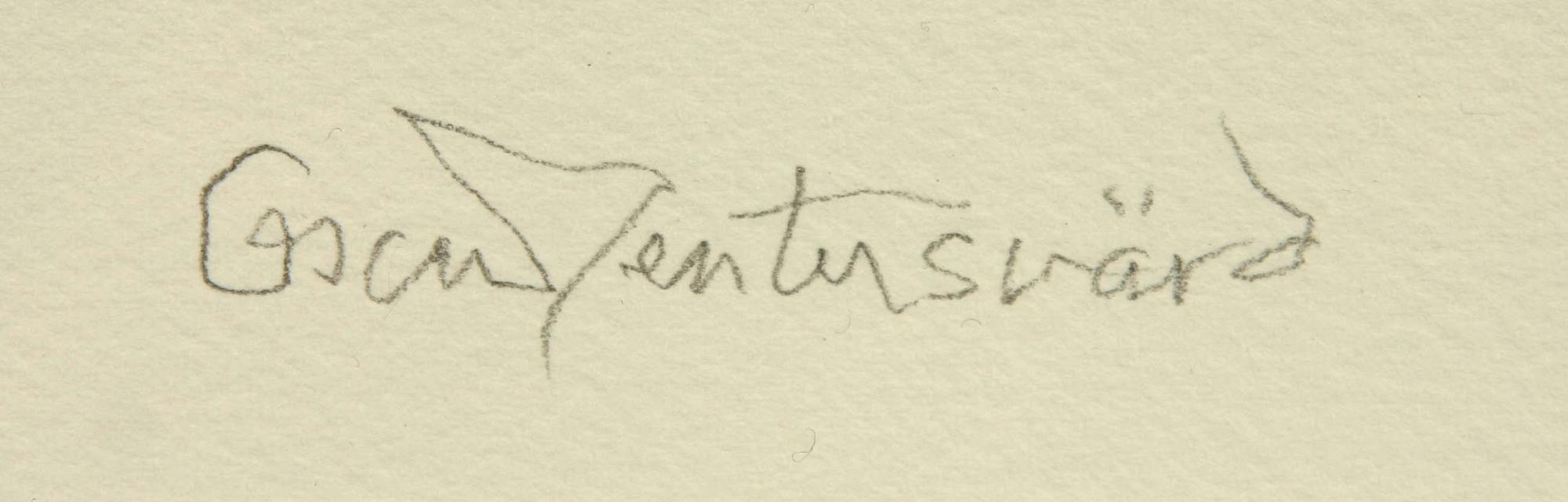 OSCAR REUTERSVÄRD, akvarellerade litografier, 3 st, sign o numr 13/99.