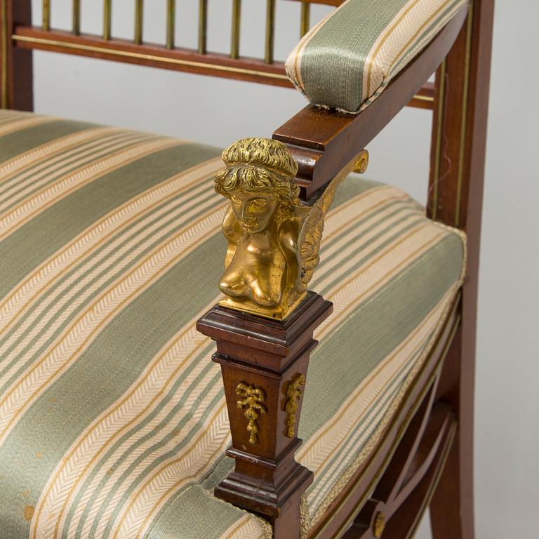 Möblemang, 8 delar, Empirestil, Ryssland, 1900-talets början.