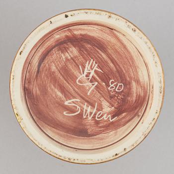 Sven Wejsfelt, a set of three stoneware vases for Gustavsbergs studio, 1980, 1987 and 1989.