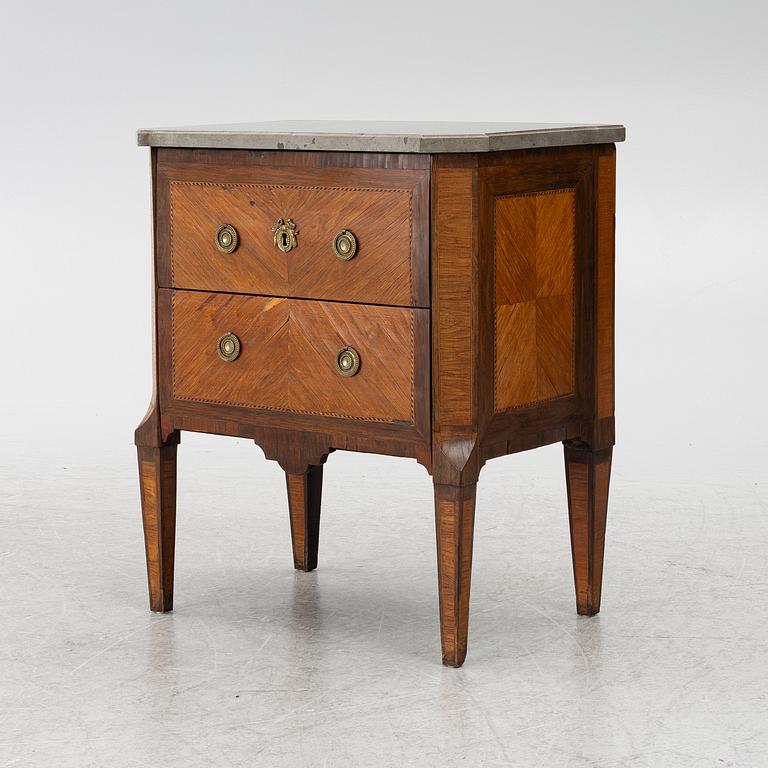 Chest of drawers, Louis XVI style, 19th century.