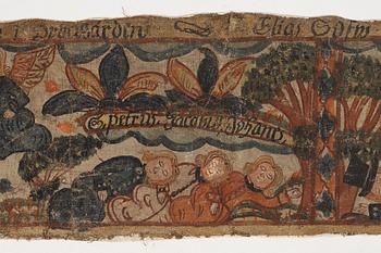 Textile painting, Southern Sweden, early 19th century.