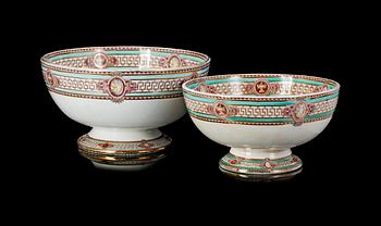 BÅLSKÅLAR, 2 st, porslin, "Svea", Gustavsberg, 1900-tal.