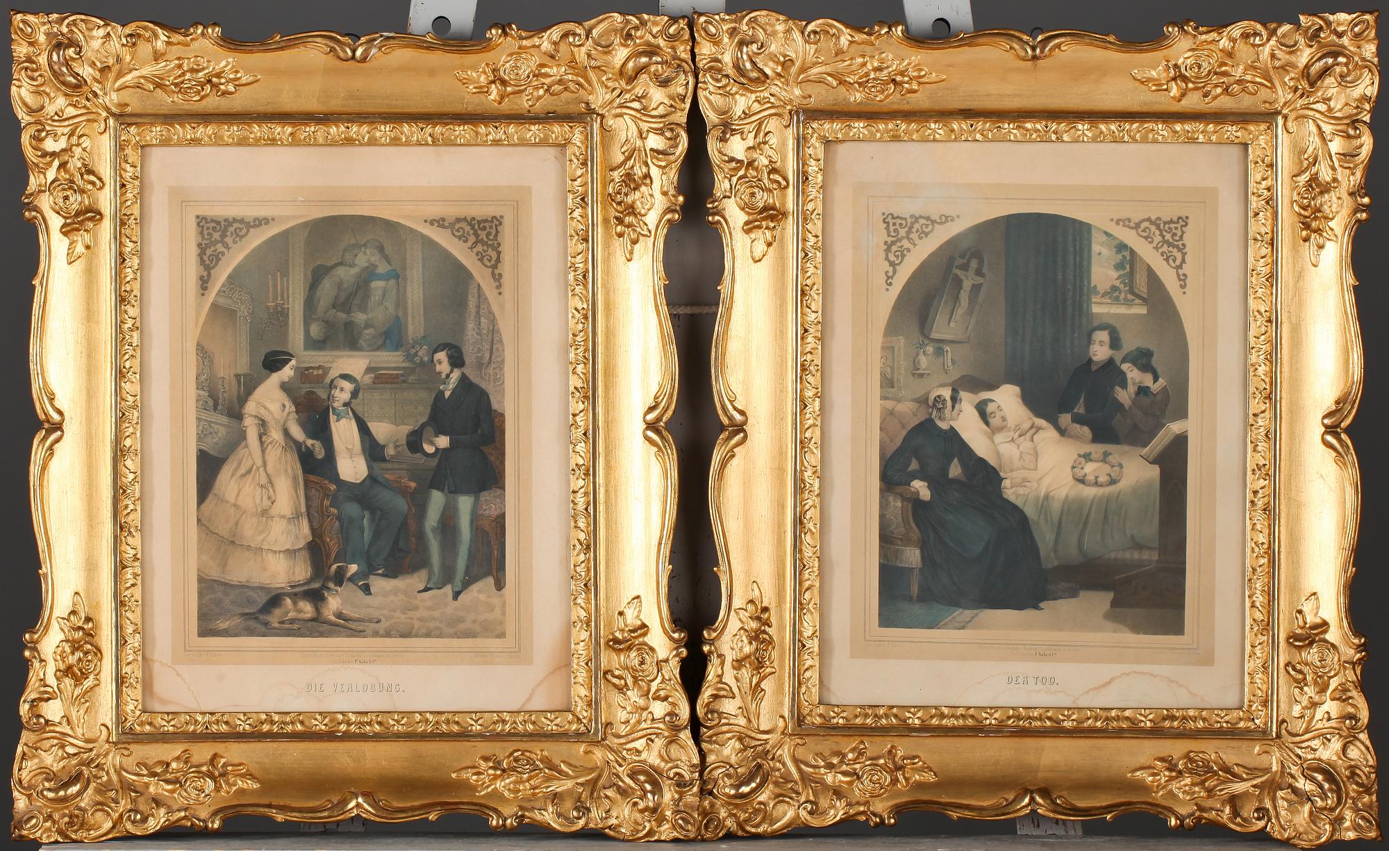 GRAFISKA BLAD, 4 st,Tyskland, 1800-tal.