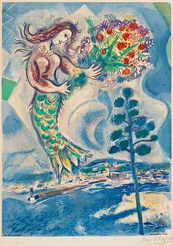 517. Marc Chagall After, "Sirène au pin", from: "Nice et la Côte d'Azur".