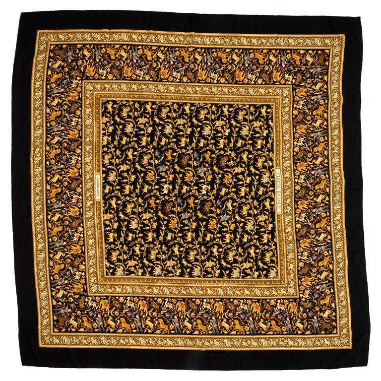 HERMÈS, a cashmere and silk shawl, "Chasse en Inde".