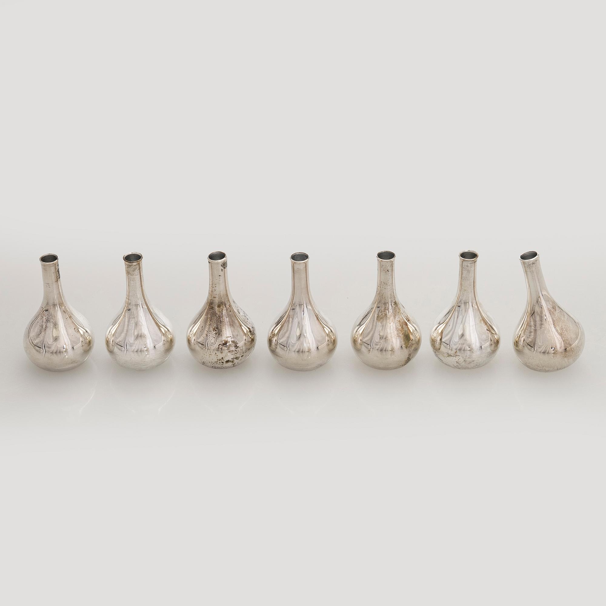 Ljusstakar, 7 st,  J H Quistgaard, Dansk Designs, 1960-tal.