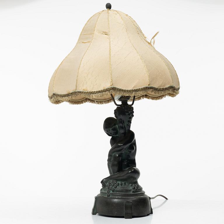 Axel Gute, Table lamp, Herrman Bergman, early 20th century.
