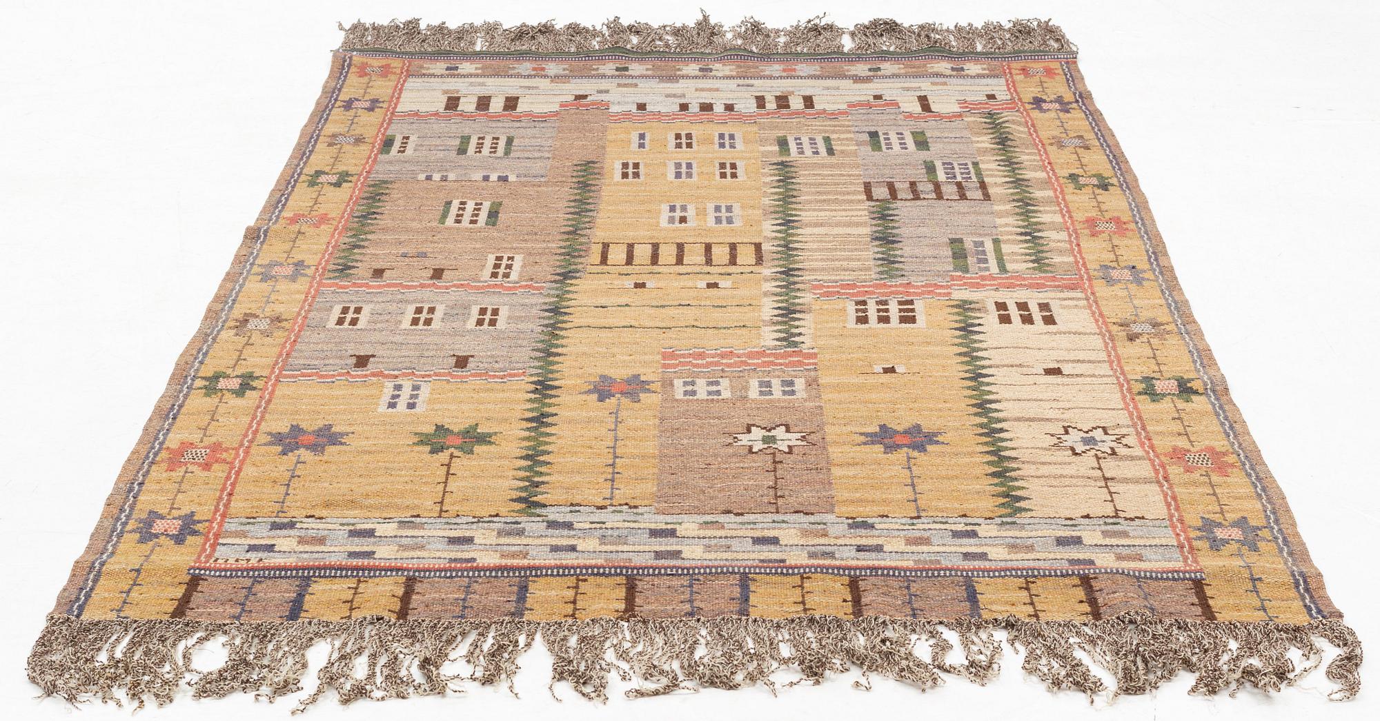 Märta Måås-Fjetterström, draperi, "Perugia", rölakan, ca 247 x 150 cm, signerad MMF.