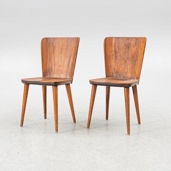 Göran Malmvall, stolar, ett par, modell "510" ur serien "Svensk Fur", Karl Andersson & Söner, Huskvarna, 1950-tal.