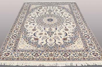 A CARPET, Nain part silk, s.k 9LAA, ca  303 x 202 cm.