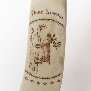 Thore Sunna, helhornskniv, signerad.