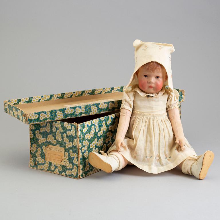 A Käthe Kruse doll, Germany 1930-40s.