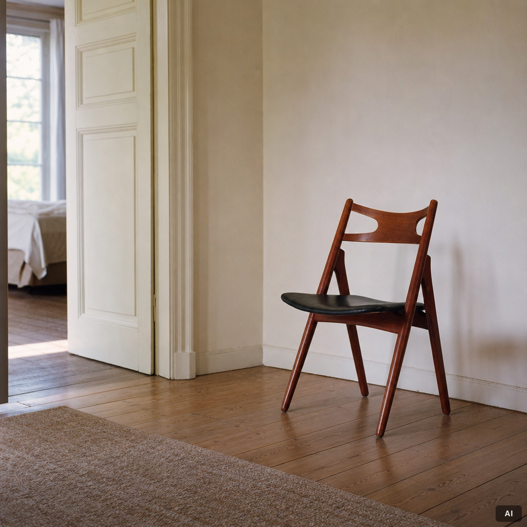 Hans J. Wegner, Six CH29 chairs, L. Chr. Larsen & Søn, Denmark, 1950s/60s.