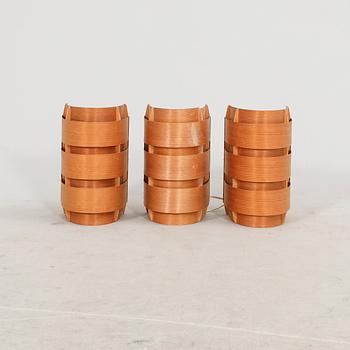 Hans-Agne Jakobsson, vägglampor 3 st "Lysett" Markaryd 1970-tal.