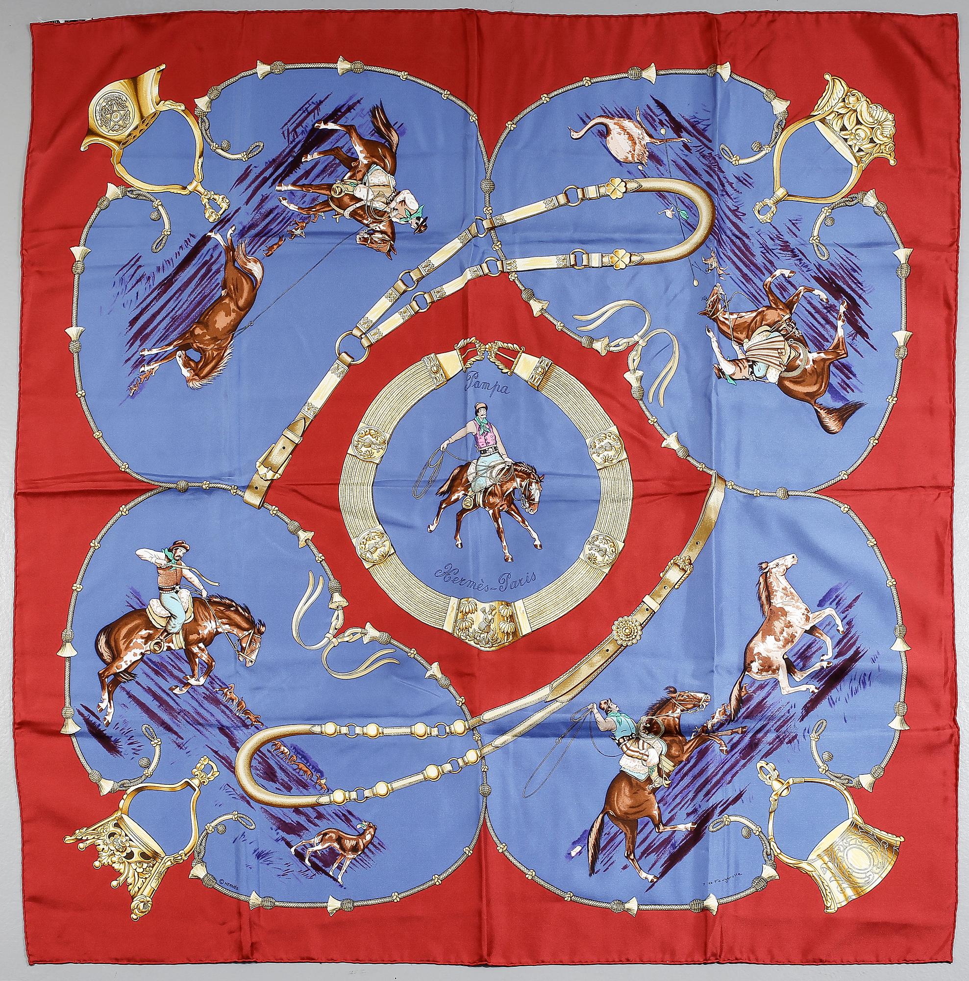 SCARF, Hermès,"Pampa".