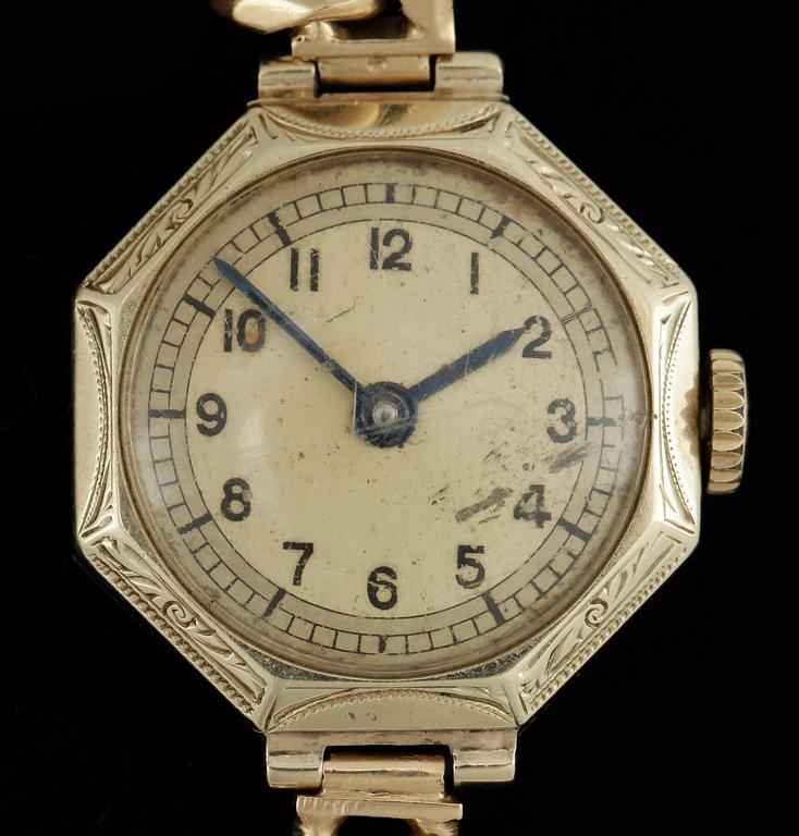 ARMBANDSUR, dam, 18k guld. Vikt ca 26 gram.