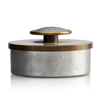 316A. Björn Trägårdh, a pewter and brass box, Svenskt Tenn, Stockholm 1958.